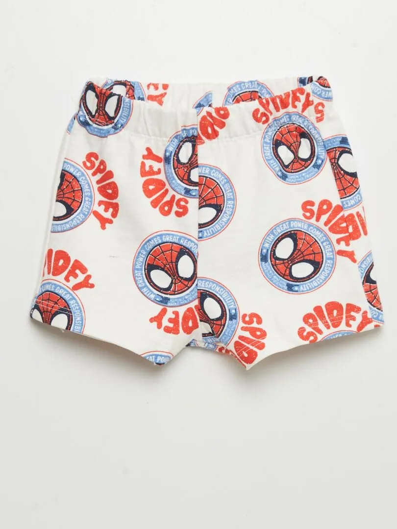 Ensemble t-shirt + short 'Spider-Man' - 2 pièces - Bleu