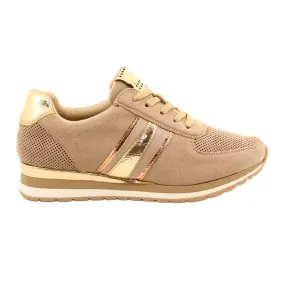 M.Daszyński Chaussures Sport Femme Beige MR2169 d'or