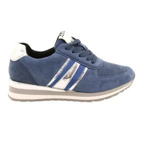 M.Daszyński Chaussures Sport Femme Bleu MR2169 argent