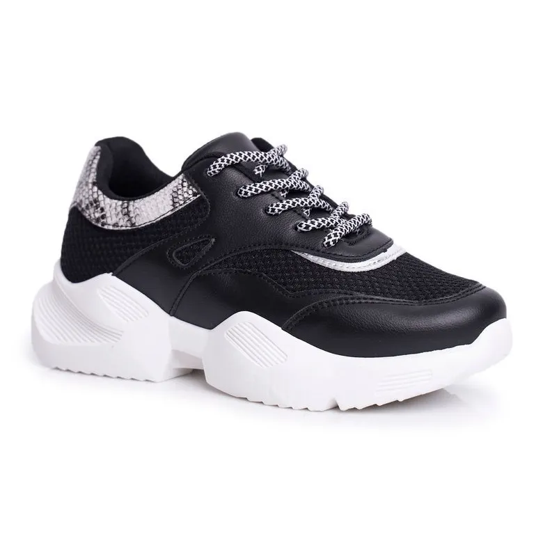 PS1 Chaussures Sport Femme Serpent Noir Giselle le noir