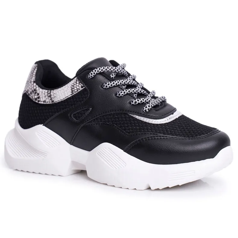 PS1 Chaussures Sport Femme Serpent Noir Giselle le noir