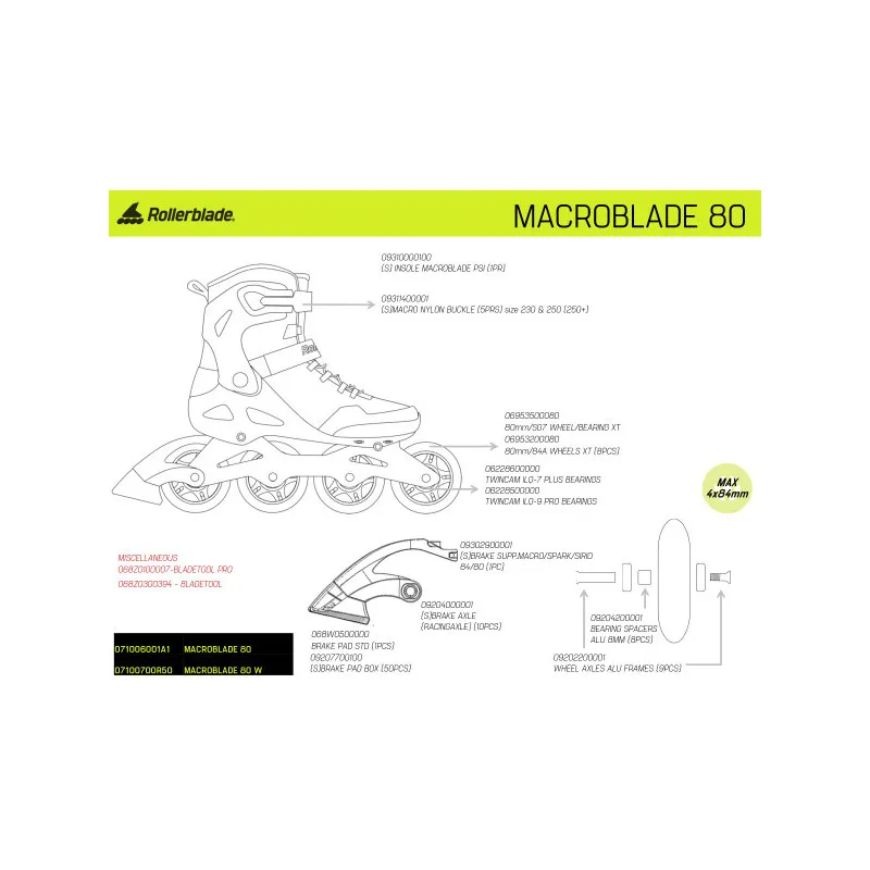 Roller Fitness Complets ROLLERBLADE Macroblade 80