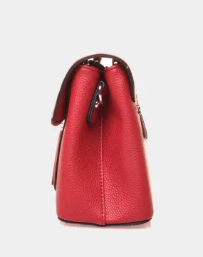 Sac à bandoulière à pom-pom rouge