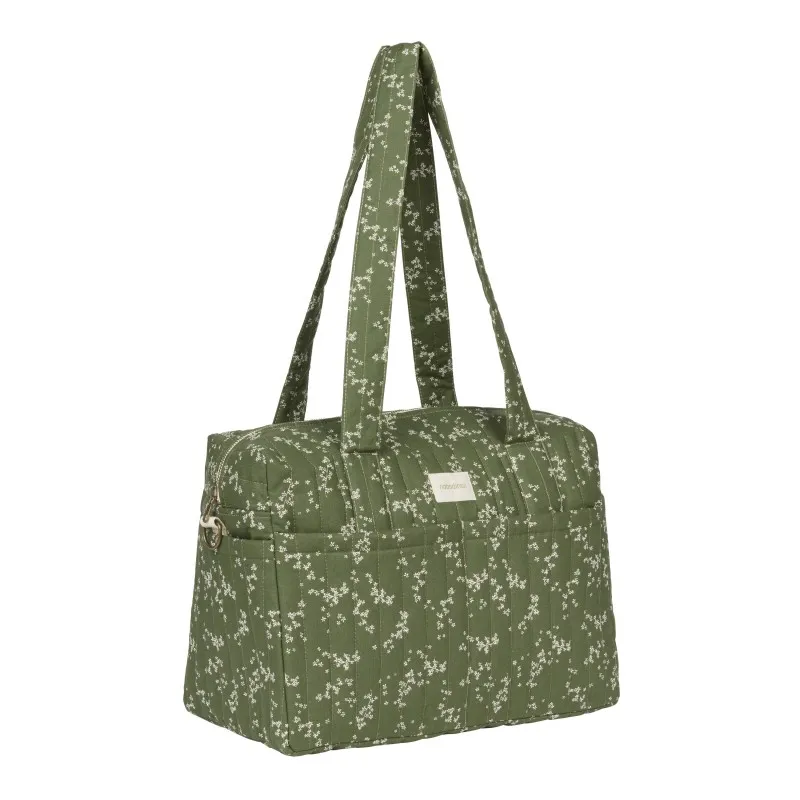 Sac à langer Stories - Green jasmine - NOBODINOZ - Perlin Paon Paon